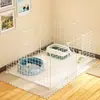 Valla para mascotas para gatos y perros, recinto interior, jaula para gatos combinable libremente, jaula para perros, área de entrenamiento y aislamiento para perros pequeños y medianos