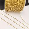 Material de retención de color diy Cadena de 1.5 mm Clip 3 mm Bola de cobre Espaciado de 4 cm Cadena de borla de cuentas Pasador de pelo Accesorios de joyería
