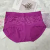 Roupa Íntima Feminina Algodão Modal Tamanho Grande Cintura Alta Respirável Renda Calcinhas Femininas Controle de Barriga Fácil de Vestir Sem Cavalo Preso Vermelho