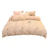 Novo Conjunto de Quatro Peças de Plush com Relevo 3D de Alta Gramatura Leite Fleece Outono e Inverno Espesso Quente Roupa de Cama para Casa