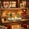 Bestseller transfronterizo Zibo vidrio mini árbol de Navidad spinner artesanía de vidrio, giratorio para coche, regalo de Navidad