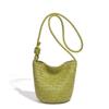 Bolso de Cubo Tejido Francés de Nicho Bolso Tote de Gran Capacidad para Mujer Retro Casual Bolso Cesta de Verduras Bolso Bandolera de un Solo Hombro
