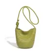 Bolso de Hombro tipo Cesta de Playa Estilo Francés Casual, Bolso Cruzado tipo Cubo Tejido de Ratán de Gran Capacidad para Mujer, Estilo Campestre