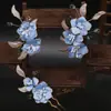 Nuevo horquilla para el cabello azul de cloisonné antiguo sin legado para tocado super hada genial ropa china horquilla accesorios de vestuario antiguo juego completo de horquilla china para el cabello
