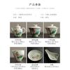 Tazón de polvo de plomo pintado a mano loto de dos tapas tetera gres hecho a mano juego de té kung fu taza justa taza de té taza de té