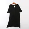 Comercio Exterior Primavera y Verano Nuevo Vestido Camiseta de Longitud Media Manga Media Talla Grande Bata de Noche Pijama de Modal Talla Grande Adicional