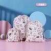 Bolsa de Algodón con Cordón Estampado para Viaje, Almacenamiento de Ropa Interior para Niños, Bolsa de Algodón con Dibujos Animados Lindo al Por Mayor