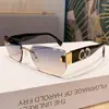 Óculos de Sol Moda 2025 Celebridade da Internet para Mulheres Armação Romboide Sem Aro Armação Cabeça de Leopardo Óculos de Sol Anti-UV