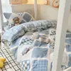 Juego de tres piezas para cama de dormitorio, sábana y funda de edredón, juego de cuatro piezas 100% algodón puro, estilo sábana individual para dormitorio universitario 3