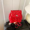Mochila de Corrente de Diamantes Moda Feminina Versátil Design de Nicho de Alto Valor Bolsa Escolar Bolsa Balde Mochila de Viagem Leve