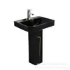 Lavabo de Pedestal Dividido Lavabo Cerámico Cuadrado para Balcón Gris Exportación Lavabo de Pedestal Cheongsam Sudáfrica Kenia