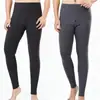 Pantalones largos de terciopelo de doble cara para hombre, pantalones cálidos de otoño e invierno, pantalones de terciopelo para hombre, cepillados, color liso, ajustados, pantalones de lana para base