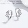 Pendientes Cuadrados de Piedra Geométrica de Plata de Ley 925 para Mujer, Lujo Accesible, Elegantes y de Moda, Pendientes Sencillos de Alta Gama Ins, Pendientes de Zirconia