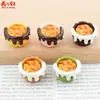 Nova Série Doce Tarte com Borda Colorida Casa de Bonecas Materiais Artesanais Acessórios de Resina DIY Enfeites Pingentes Chaveiros