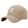 Gorra de béisbol bordada con R para mujer, estilo japonés, combinable, estilo coreano, para hombre, para deportes al aire libre, con protección solar