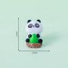 Boneco de panda de bambu criativo e fofo, acessórios de decoração DIY para jardinagem tridimensional, mini paisagem, enfeites pequenos para carro e mesa