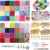 Venda quente transfronteiriça europeia e americana 24 grades argila macia pequenas contas de arroz conjunto DIY caixa Artesanato Amazon Conjunto de miçangas DIY
