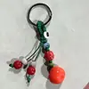 Chaveiro de Bolsa de Cerâmica Tecida à Mão Jingdezhen, Pingente Criativo com Argola de Mola, Presentes Pequenos Culturais e Criativos Atacado