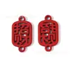 Colgante de Letra Roja Festiva Serie de Colgantes Llavero DIY Pendientes Accesorios para el Cabello Pulsera Collar Accesorios de Joyería