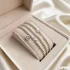 Novo Conjunto de Pulseiras de Contas Transfronteiriças Europeias e Americanas para Mulheres, Conjunto de Três Peças de Moda Vintage, Tendência de Joias Criativas Elegantes e Estilosas