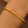 Pulsera Popular Transfronteriza Europea y Americana Chapado al Vacío en Oro de 18K Color Duradero Moda Versátil Pulsera de Nudo de Bambú Africano