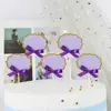 Tarjeta de decoración de pastel en blanco escribible, inserto para pastel de cumpleaños, tarjeta de bendición escrita a mano, bandera de inserción de tarjeta para hornear