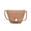 Bolsa Transversal Estilo Coreano de Algodão Tecido Nova Destaque Bolsa de Palha com Tampa de Pérola Artificial Bolsa Tecida Bolsa de Praia para Férias Bolsa Feminina