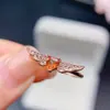Anillo de Zafiro Natural de Color Puro para Mujer, Color Súper Genial, Cristal Misterioso, Limpio e Hidratante, Piedra Principal de 4 mm
