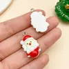 Série de Natal Resina Boneco de Neve Sino Pingente de Árvore de Natal Pingente Artesanal DIY Brincos Colar Acessórios de Joias