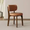 Silla moderna minimalista nórdica para el hogar de madera maciza, silla de diseñador italiano de lujo ligero con respaldo, silla de comedor para apartamentos pequeños