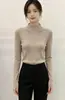 Suéter de punto de cuello redondo medio para mujer, atuendo de otoño e invierno, prenda interior de suéter, se puede usar solo, moderno, top base ajustado para mujer, venta al por mayor