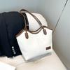 Bolso Retro de Gran Capacidad con Bloques de Color para Mujer 2026 Verano Nueva Moda Bolso de Hombro Único Bolso Tote Simple para el Trabajo