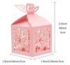 Noivado laser tridimensional borboleta caixa de doces Chocolate Hollow rosa rosa caixa de papel caixa de doces atacado