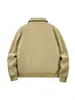 Chaqueta de Trabajo Retro para Hombre Primavera Otoño Nuevo Holgado Casual Tendencia Versátil Cardigan con Solapa Top