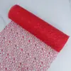 Atacado de Fábrica Malha Jacquard Oca Floricultura Flores Tecido Embalagem Malha Teia de Aranha Gaze Gaze para Buquê Natal