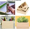 Caja de Madera Se Puede Personalizar DIY Madera Maciza Almacenamiento y Organización Caja de Almacenamiento para Escombros de Madera Caja de Exhibición Adornos Caja Pequeña Transparente