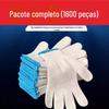 600 luvas de proteção de trabalho de algodão espessadas de alta qualidade luvas respiráveis resistentes ao desgaste luvas de nylon antiderrapantes atacado