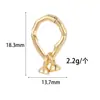 Collar de Perlas de Doble Círculo Chapado en Oro Cobre Cierre Conector Cadena para Suéter DIY Accesorio de Joyería Cierre Universal