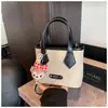 Bolsa Pequena Transversal para Mulheres 2025 Nova Moda Versátil Cor Contrastante Portátil Bolsa Balde Outono Casual Bolsa Transversal
