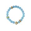 Amor Marino Romántico Orbe Aqua con Cobre Antiguo Chapado en Oro Perla Dulce Lujo Ligero Pulsera de Hada para Mujer