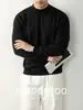 [Calefacción por Infrarrojo Lejano] Suéter Cálido de Lana de Oveja y Modal Anti-Pilling con Cuello Medio Alto para Ropa Interior de Otoño e Invierno para Hombre
