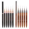 Set de Bolígrafos Liner para Uñas Punta de Aguja de Sándalo Estilo Japonés, Ultra Fino, Pincel para Pintar, Pincel para Delinear, Pincel para Bordes Estilo Francés