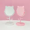 Mini espejo de almacenamiento con orejas de gato escritorio de escritorio Espejo dormitorio espejo pequeño espejo único espejo de joyería fábrica al por mayor