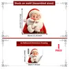 Festival de Natal Múltiplos Estilos Papai Noel Elfo Adesivos de Janela Decoração de Vidro de Vitrine Porta de Vidro Adesivos Eletrostáticos de Vidro