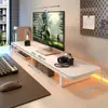 Suporte Riser para Monitor de Computador de Mesa com Gaveta de Armazenamento e Prateleira Organizadora
