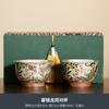 Par de Tazas de Té de Cerámica con Dragón y Fénix Plateados Dorados como Regalos para Extranjeros que se Mudan a una Casa Nueva y como Recuerdos para Padres y Líderes