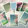 36 Adesivos de Carimbo com Cenários de Flor de Cerejeira Estilo Japonês Estilo Curativo Decoração para Mala Capa de Celular Agenda Adesivos Atacado