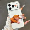Capa de emoji temática de vaca engraçada e peculiar, adequada para Apple 17Pro, capa de celular personalizada com design de vaca deitada, capa macia para iPhone 18