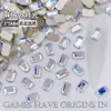 3*5mm Fondo Plano Serie Deslumbrante Famosa en Internet para Mahjong Decoraciones Irregulares de Cristal para Uñas Rhinestones Portátiles para Uñas