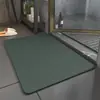 Alfombrilla de Baño de Barro Diatómico de Color Sólido para Cruce de Fronteras, Alfombrilla de Piso para Baño, Felpudo para Entrada del Hogar, Antideslizante, Absorbente de Agua, Secado Rápido, Felpudo